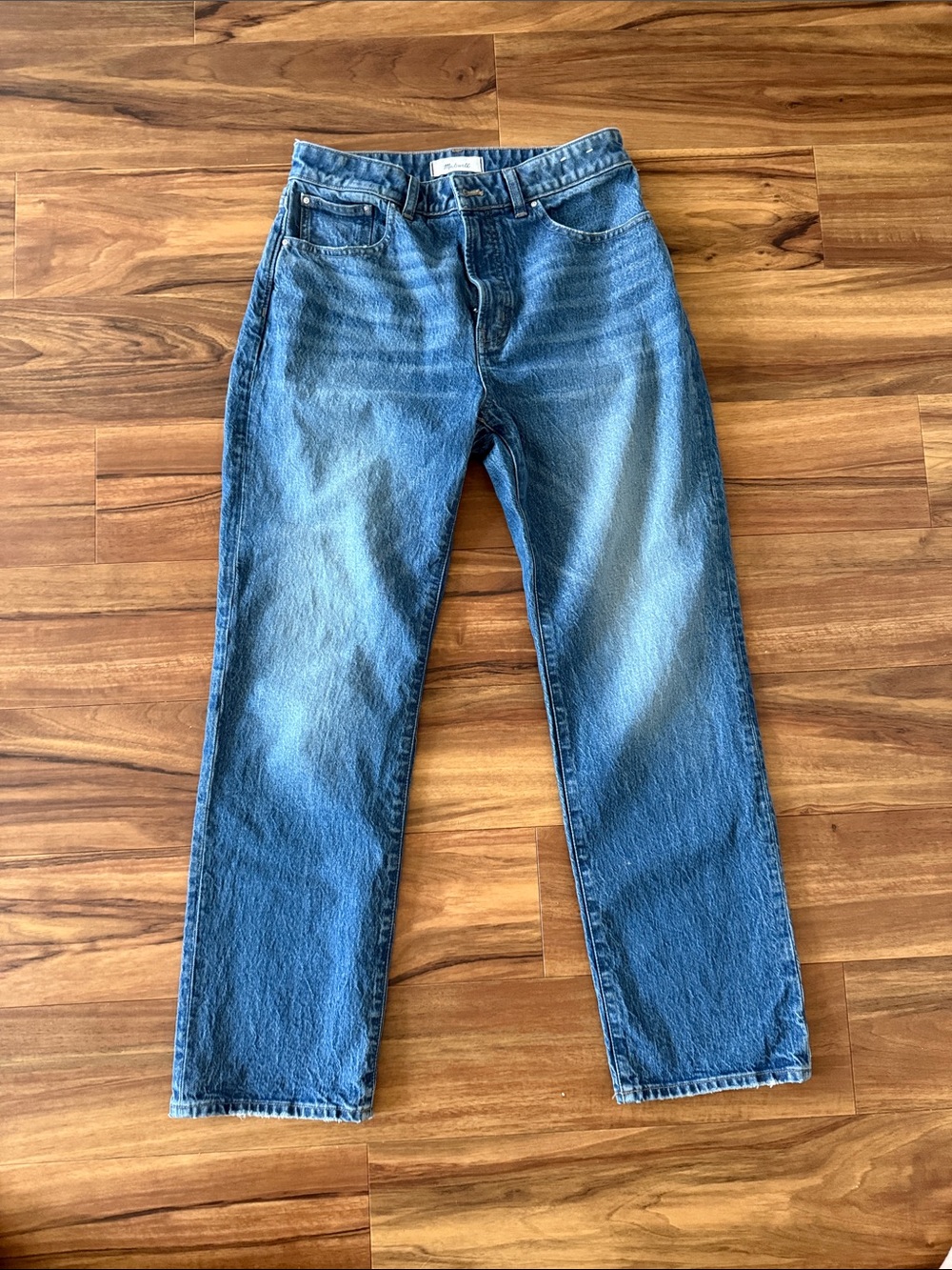 Madewell Women's Blue Straight-Leg Jeans
